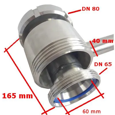 Begrenztes Angebot Tanksauslauf NW 80 - NW 65