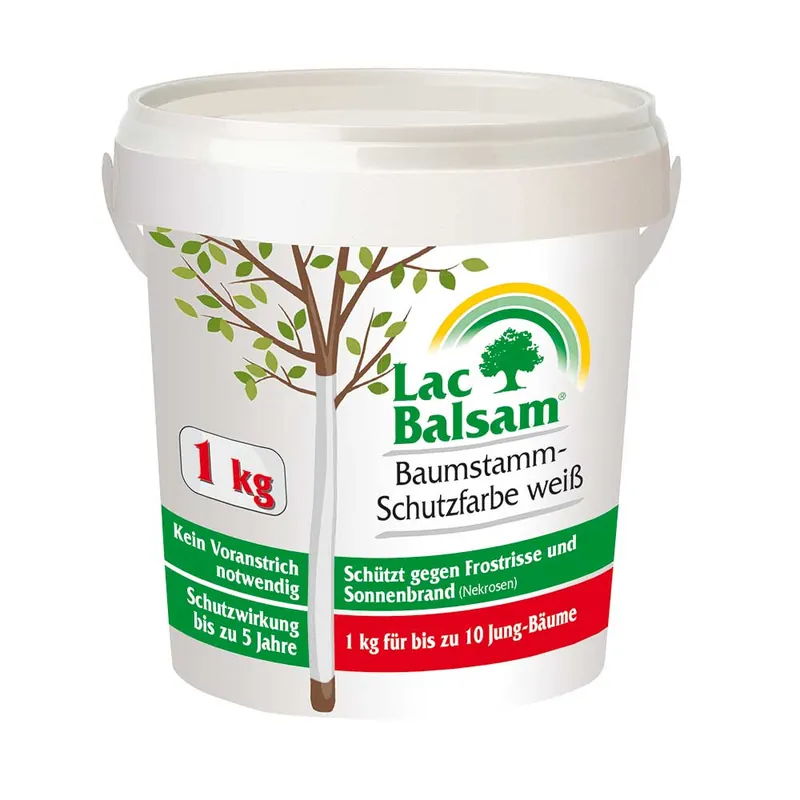 Highlight Etisso Lac Balsam Baumstamm-Schutzfarbe weiß 1kg Eimer