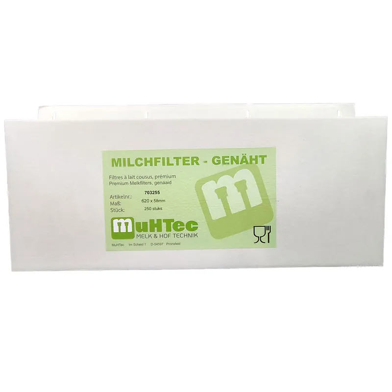 Wochenendangebot Milchfilter 620 x 58mm, genäht (250 Stück)