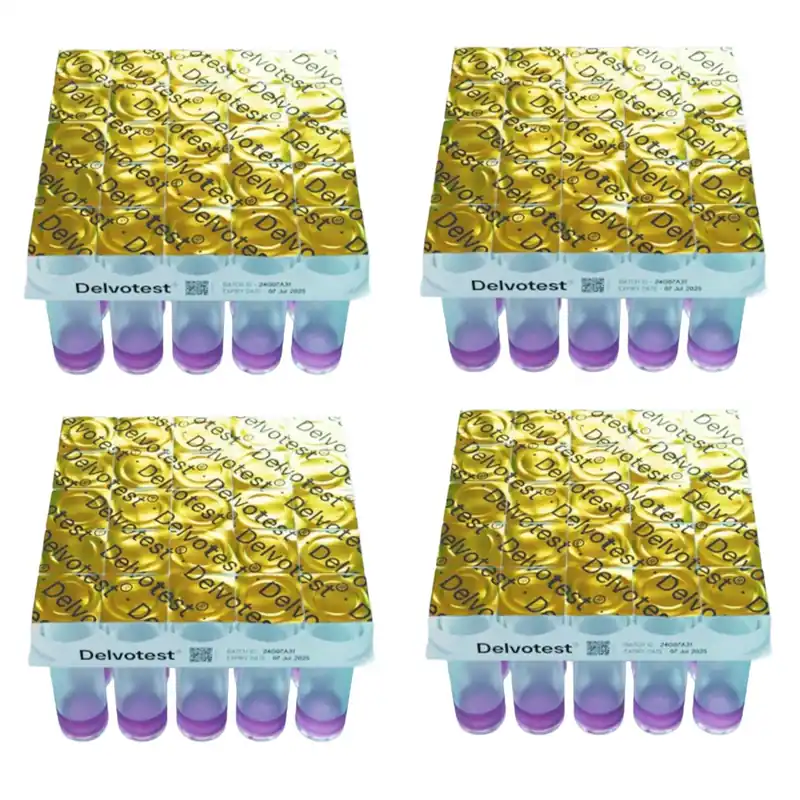 Delvotest® T 100 Ampoulen – Hemmstofftest Milch zur Erkennung von mikrobieller Wachstumshemmung wie Antibiotikarückständen Wochenendangebot