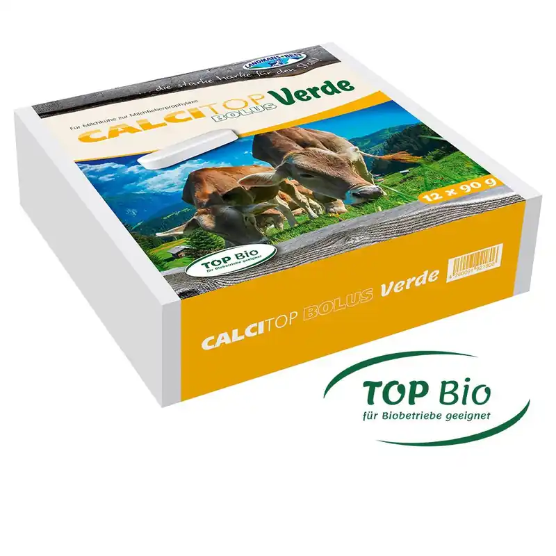 CALCITOP Verde BIO Calcium Bolus (12 Boli) - zur Verbesserung der Kalziumversorgung | LANDMANS BEST Schnäppchen