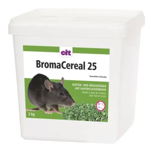 Geprüft cit BromaCereal 25 ppm 3 kg. Mäuse und Rattenköder Rattengift / Mäusegift Sachkundenachweispflichtig