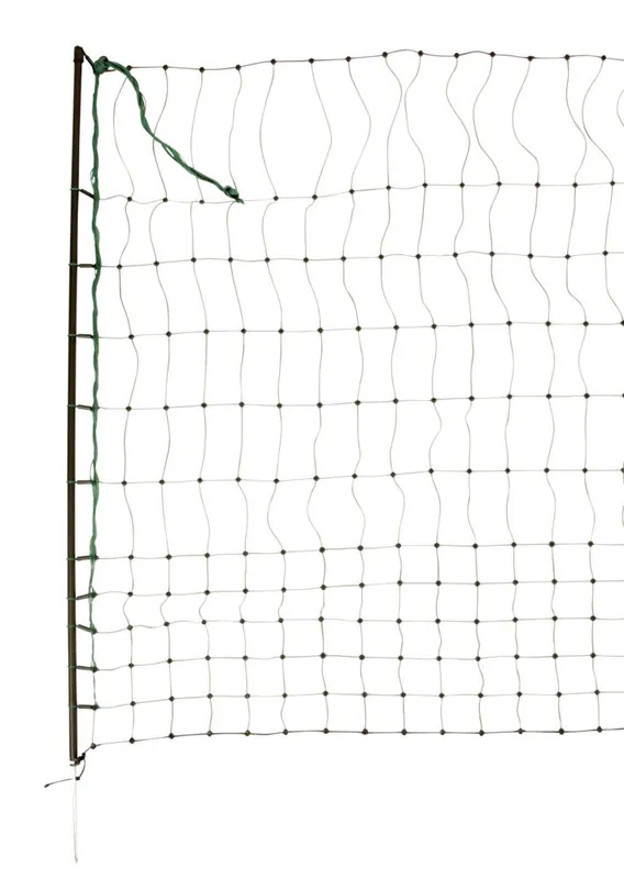 Nicht leitendes Geflügelnetz 25 m. 106 cm Doppelspitze grün Knallerangebot