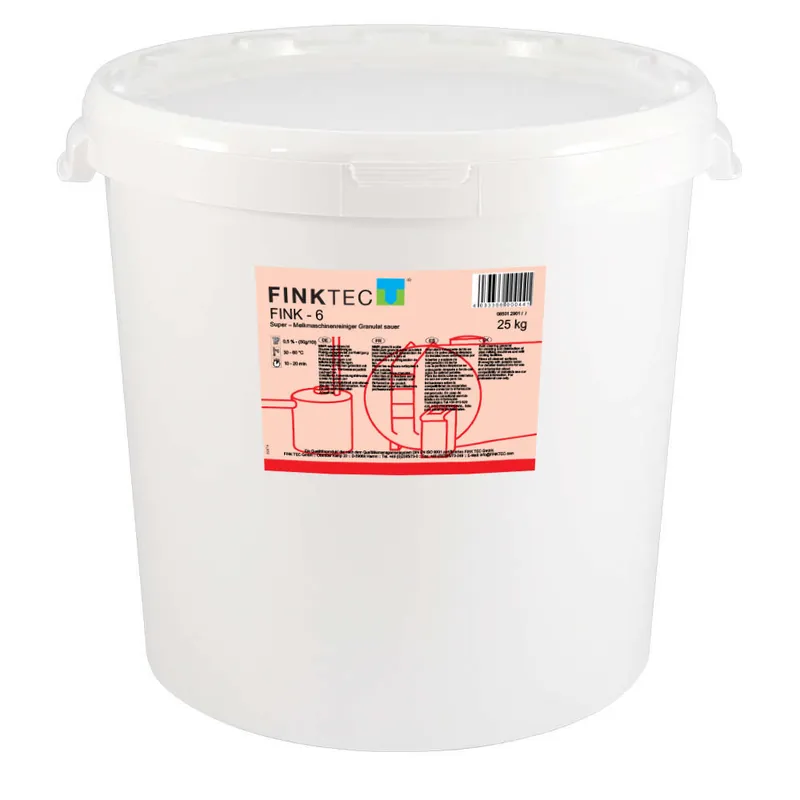 Fink 6 Super Pulverförmiger Melkmaschinenreiniger Granulat sauer 10kg Saisonangebot