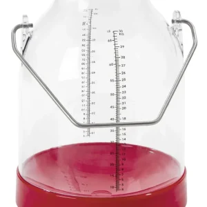 Schneller Versand Melkeimer 30 L transparent | rot | PVC Eimer durchsichtig mit Skala