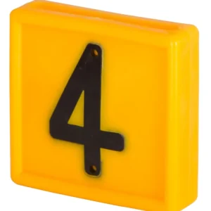 Nummernblock Nr. 4 / 10 St. zum einschlaufen in Halsband bis 40 mm gelb Must-Have