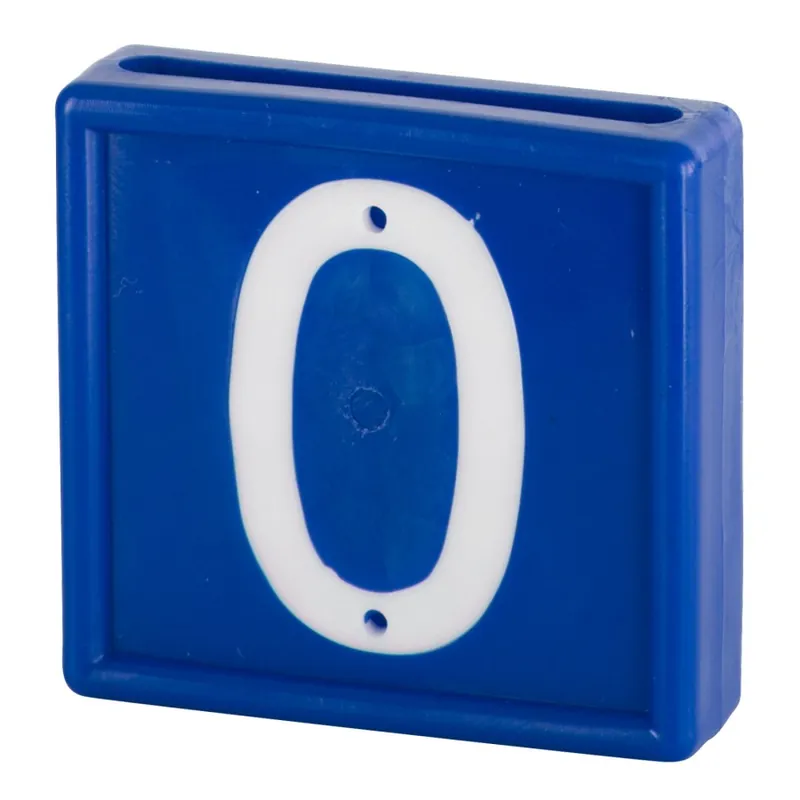 Nummernblock Nr. 0 / 10 St. zum einschlaufen in Halsband bis 40 mm blau Knallerangebot