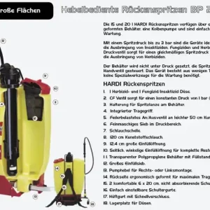 Expressversand HARDI HARDI hebelbediente Rückenspritze Spritze BP 15 Liter Druck bis 3 bar