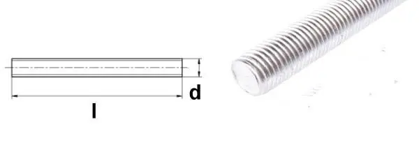Müthing  Gewindestange M16 verzinkt 4.6 Gewinde: M 16 Länge: 1.000 mm Solange Der Vorrat Reicht