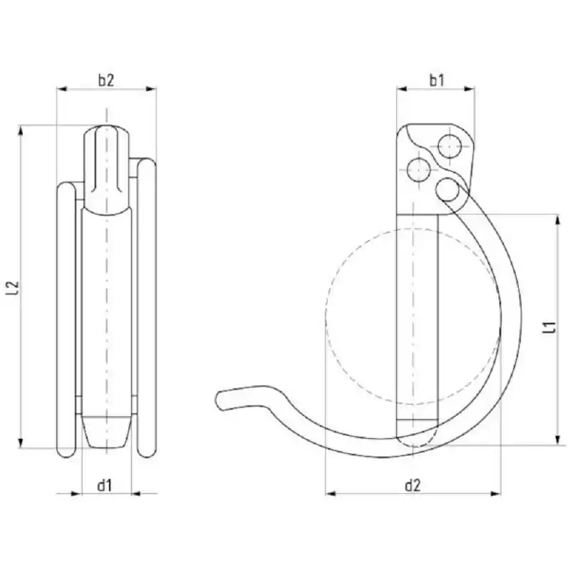 Rübig  Rohrklappstecker, 9,5x45mm, RÜBIG, 06952500 verzinkt Länge 62 mm Markenprodukt