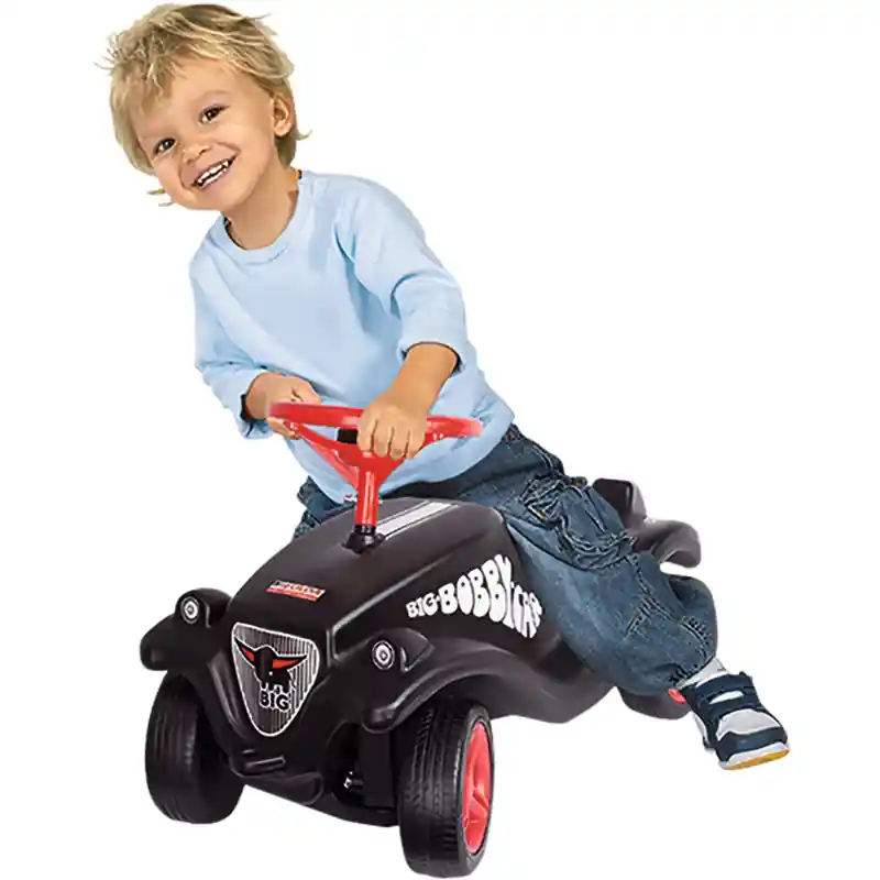 Neue Ware BIG 13501 BIG Fulda Bobby-Car ab 1 Jahr Schwarz mit rotem Lenkrad