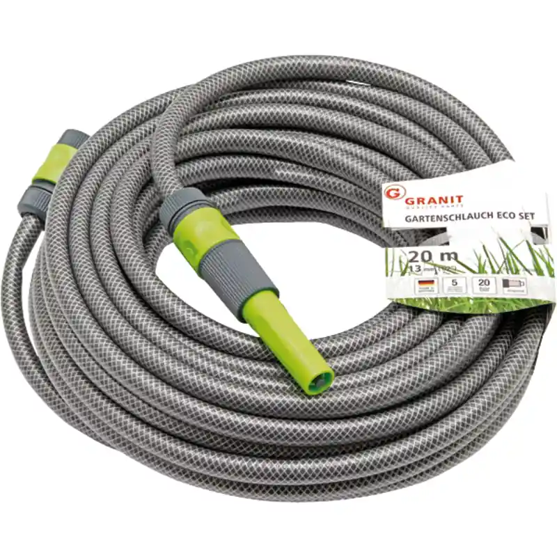 REHAU  Gartenschlauch Set Eco 20 Meter Schlauch 1/2" Zoll mit Anschlüsse Wasserdüse Aktuell