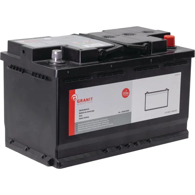 Granit Batterie AGM 12V 80Ah 800A AGM-Batterie, wartungsfrei Sonderangebot