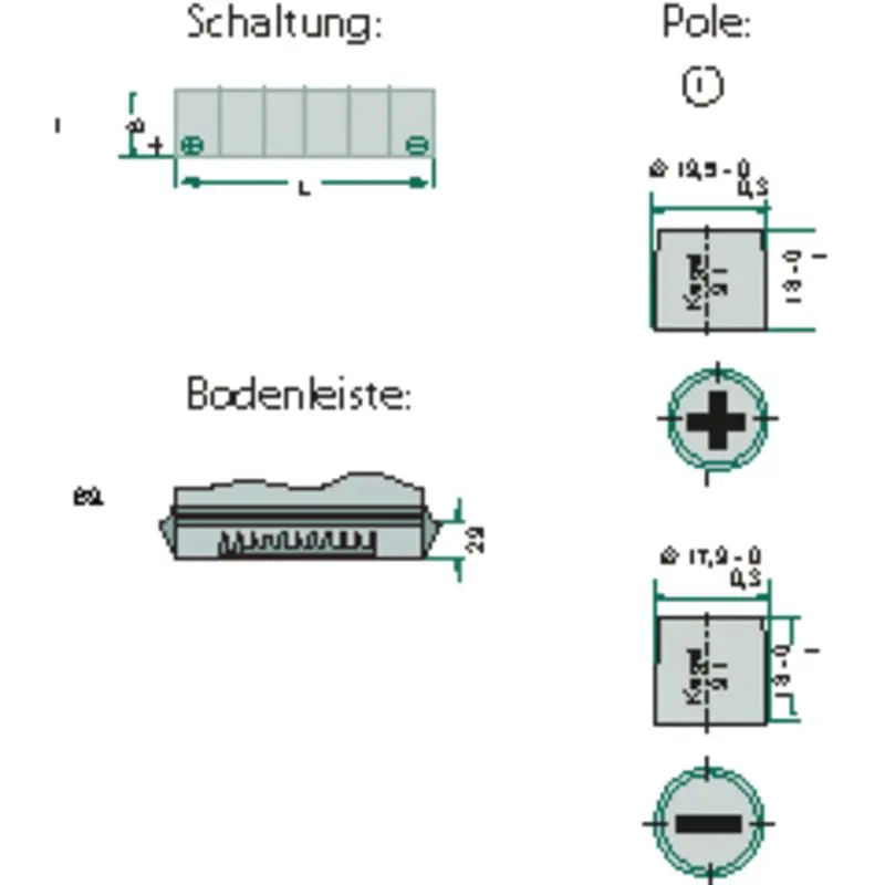 Zertifiziert Granit Batterie 12 V / 70 Ah gefüllt, vorgeladen und wartungsfrei, Ca/Ca-Technologie
