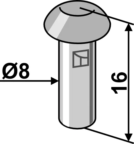 Industriehof Rundkopfniete Ø8x16 Neue Kollektion