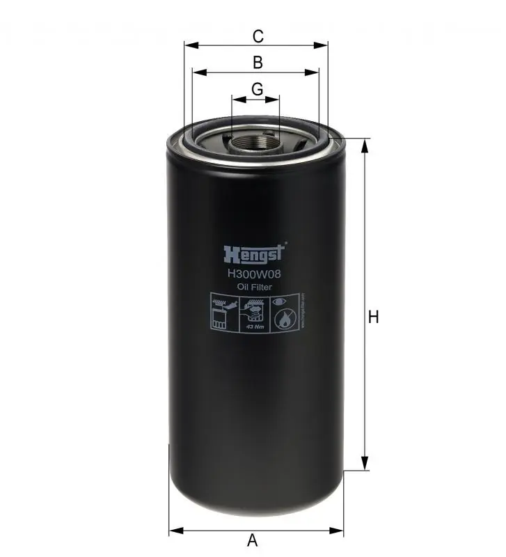 Must-Have Hengst Ölfilter H300W08
