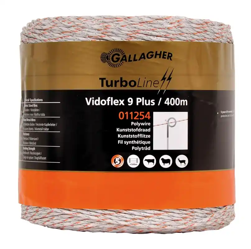 Neu Weidezaunlitze Vidoflex 9 TurboLine Plus, w/o - 400 m