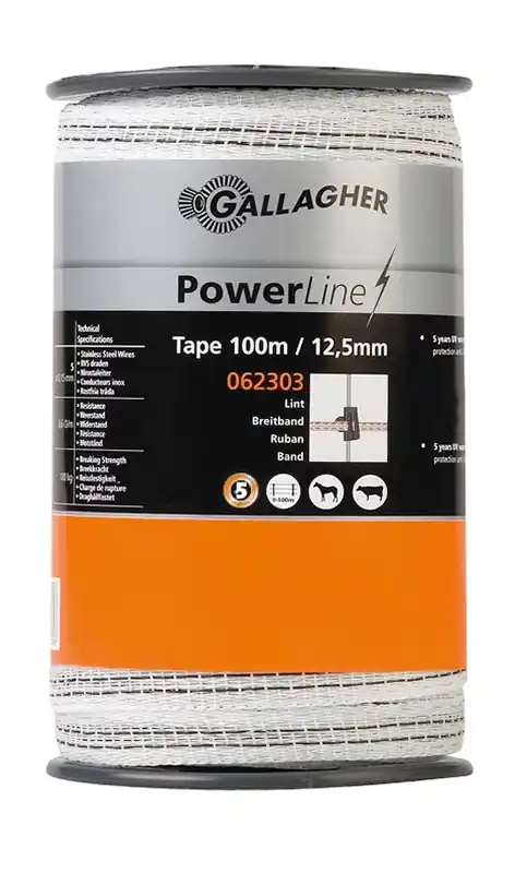 Preisknaller Weidezaunband PowerLine, weiß - 100 m