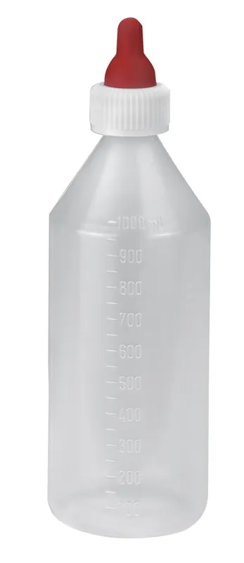 Schnäppchen Aufzuchtflasche, Lämmerflasche, mit Sauger - 1l
