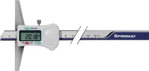 Neue Kollektion PROMAT Tiefenmessschieber 300 mm gerade Messschiene 200 mm