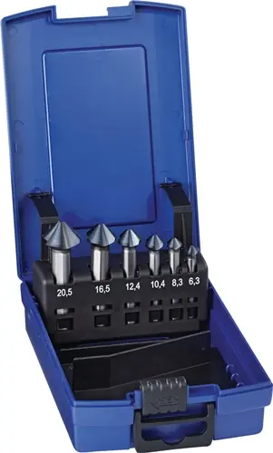 PROMAT Kegelsenkersatz 6,3-20,5 mm 6.3/ 8.3/ 10.4/ 12.4/ 16.5/ 20.5 mm Schneller Versand