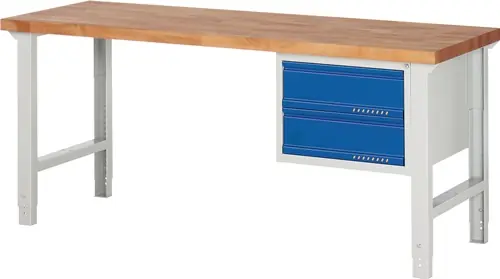 Zertifiziert PROMAT Werkbank B2000xT700xH790-1140mm Buche 1500 mm