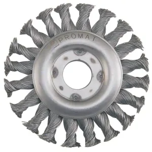 Zertifiziert PROMAT Rundbürste Durchmesser 115 mm Drahtstärke 0,5 mm 10000 min-¹