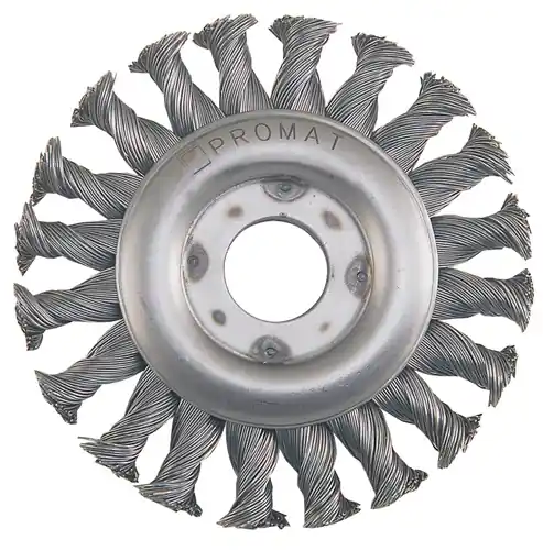 Zertifiziert PROMAT Rundbürste Durchmesser 115 mm Drahtstärke 0,5 mm 10000 min-¹