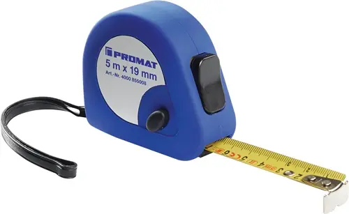 PROMAT Taschenrollbandmaß Länge 3 m Breite 16 mm mm/cm Automatic 16 mm Mega-Angebot