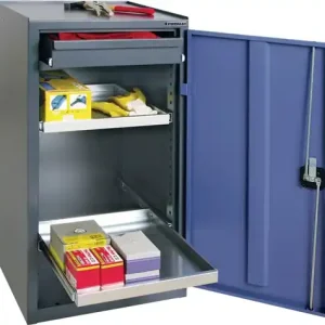 Rabatt PROMAT Werkzeug-/Beistellschrank H1000xB500xT500 mm 1 Schublade. 2 Böden 100 mm
