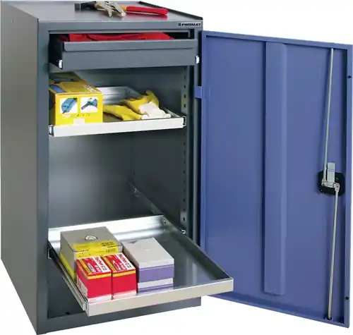 Rabatt PROMAT Werkzeug-/Beistellschrank H1000xB500xT500 mm 1 Schublade. 2 Böden 100 mm