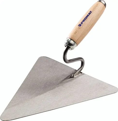 Kracherpreis PROMAT Berliner Maurerkelle L200xB190mm mit Buchenholzheft. S-Hals 200 mm