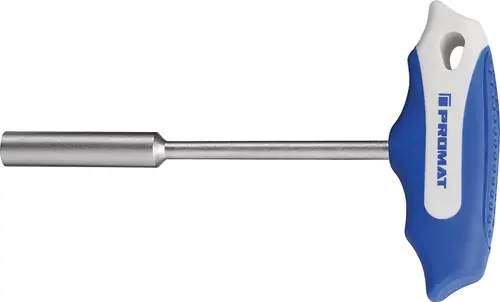 Ausverkauf PROMAT Sechskantsteckschlüssel Schlüsselweite 13 mm Klingenlänge 125 mm 6 mm 125 mm