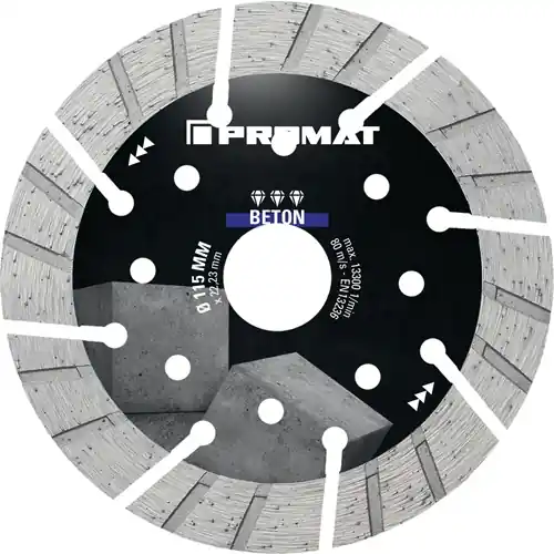 PROMAT Diamanttrennscheibe Durchmesser 115 mm Bohrung 22,23 mm Trennjäger. Baustellensäge (Nicht verfügbar) 22.23 mm Top-Preis