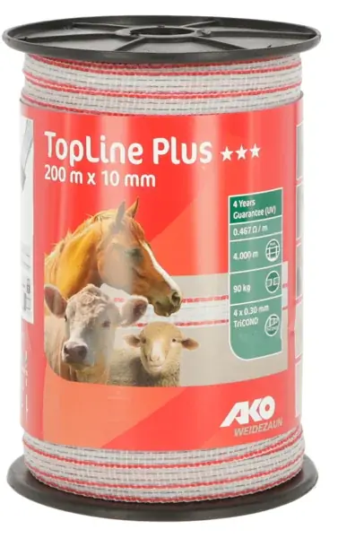 Weidezaunband TopLine Plus, 200 Meter x 10 mm Breite, blau Sichere Zahlung