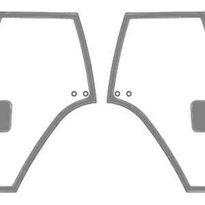 Türscheibe, grün, links/rechts, Siebdruck, für Fendt Farmer 300, Favorit Aktuell