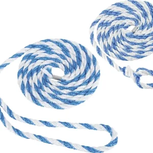 KERBL Viehtransportstrick 320 cm, Ø 12 mm, blau; weiß, mit Schlaufe Schneller Versand