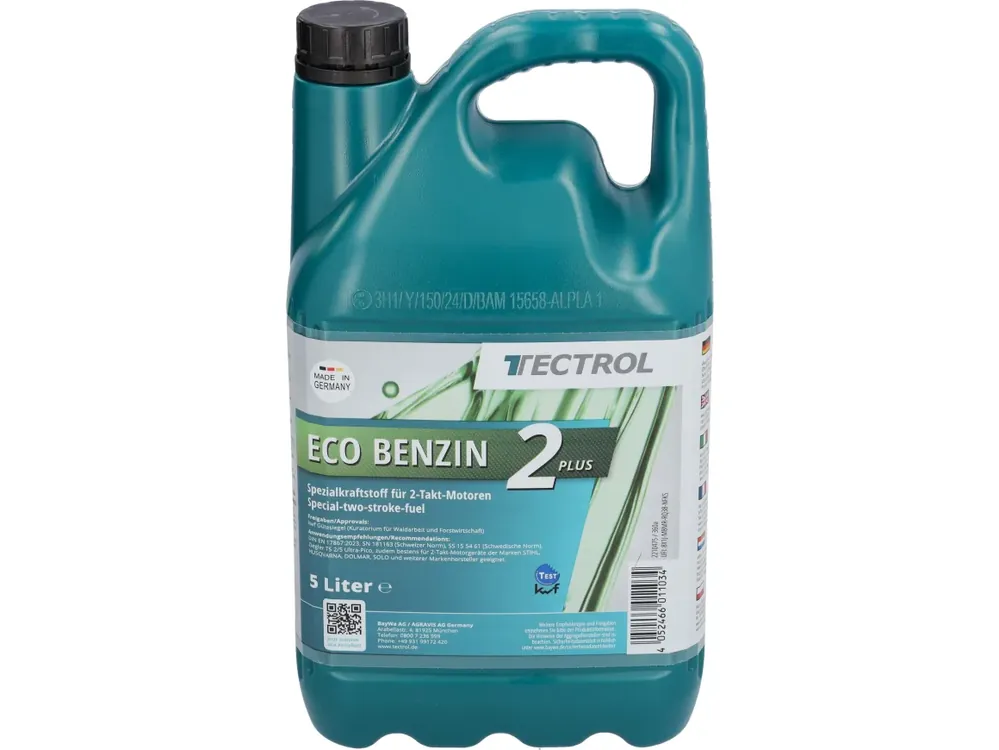 TECTROL ECO BENZIN 2 PLUS Sonderkraftstoff, Gerätebenzin, Alkylatbenzin für 2-Takt-Motoren, gebrauchsfertig, Spezialkraftstoff Expressversand