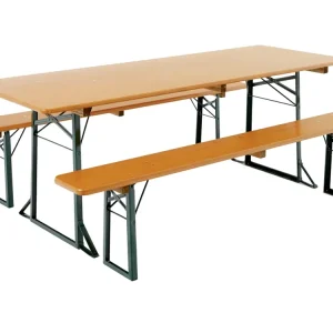 Neu Im Sortiment RUKU Bierzeltgarnitur, 220 cm, 80 cm breiter Tisch Kiefer 3-tlg.