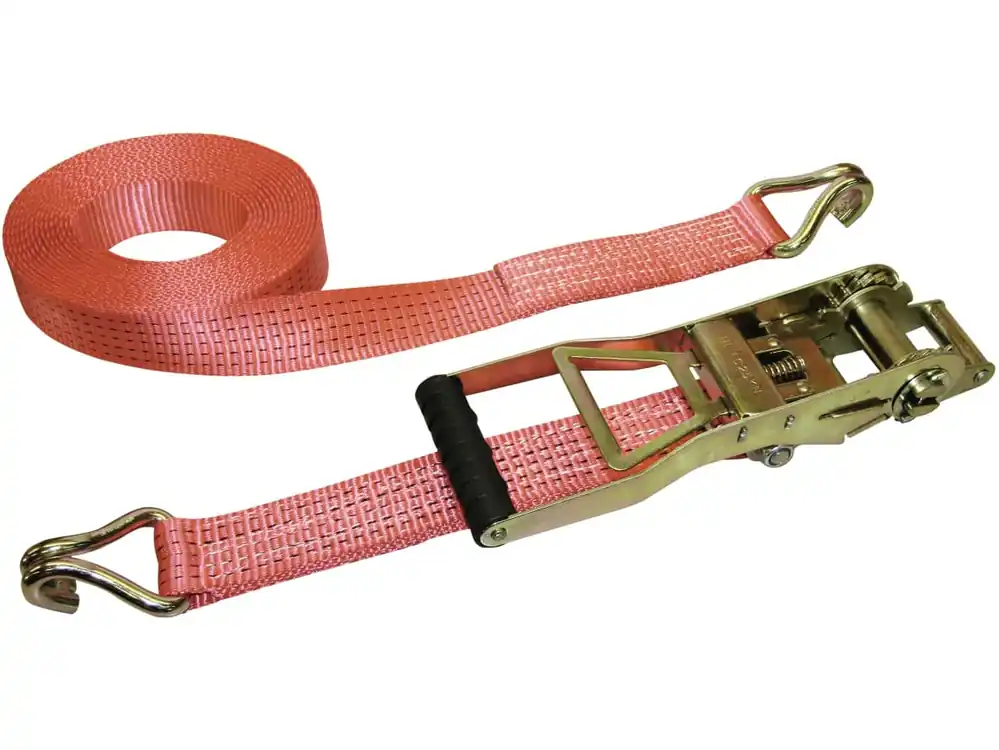 KERBL Zurrgurt 50 mm, 2-teilig, Spitzhaken, Langhebelratsche, rot Top-Seller