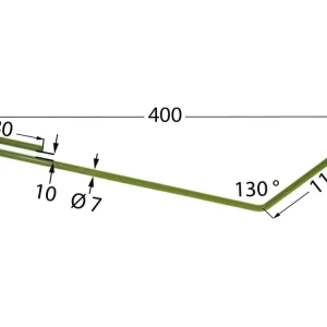 Striegelzinken 400 x 7 mm links/rechts, für Striegel Amazone Beliebt