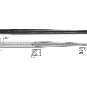 Beliebt Industriehof® Frontladerzinken Ø 42 mm, spitz, gerade, ohne Schaft, für universal
