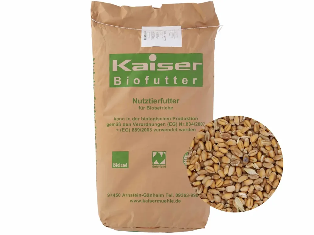 Knallerangebot Kaiser Bio-Weizen A (anerkannte Ware) naturbelassener Futterweizen in Bio-Qualität