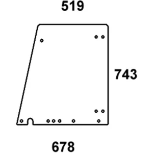 Preis Gesenkt Türscheibe, grün/klar, oben links/rechts, bis Kabine 3462 für Farmer bis Nr. 3462
