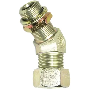 Mega-Angebot Winkel-Einschraubverschraubung "EWE-LM", 45 °, leicht, Einschraubgewinde metrisch, einstellbar, Abdichtung Dichtscheibe, O-Ring und Kammerring