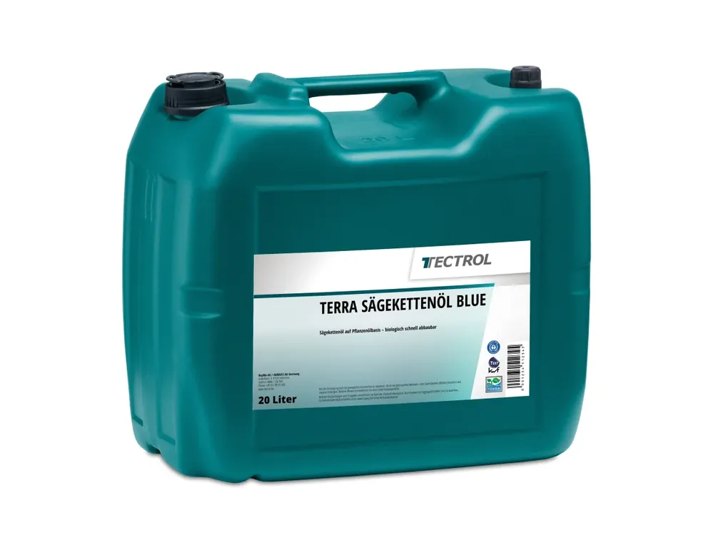 TECTROL TERRA SÄGEKETTENÖL BLUE Biologisch abbaubares Kettenöl, Blauer Engel, EU-Ecolabel, Sägekettenöl, Garantierte Lieferung