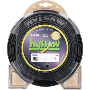 Nur Heute Mähfaden "Nylsaw" 4-Kant, gezahnt, schwarz, Donut