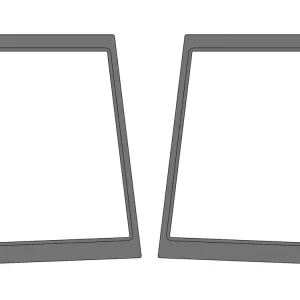 Finale Aktion Seitenscheibe links/rechts, grün, Siebdruck, geklebt, für Traktor Fiat L, New Holland L