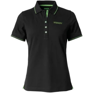Fendt Poloshirt Damen schwarz; grün Nur Für Kurze Zeit