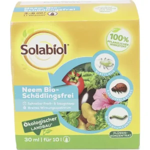 Solabiol Neem Bio-Schädlingsfrei 30 ml Schädlingsbekämpfung an Zierpflanzen, Kräutern, Kartoffeln und Gemüse Direktkauf